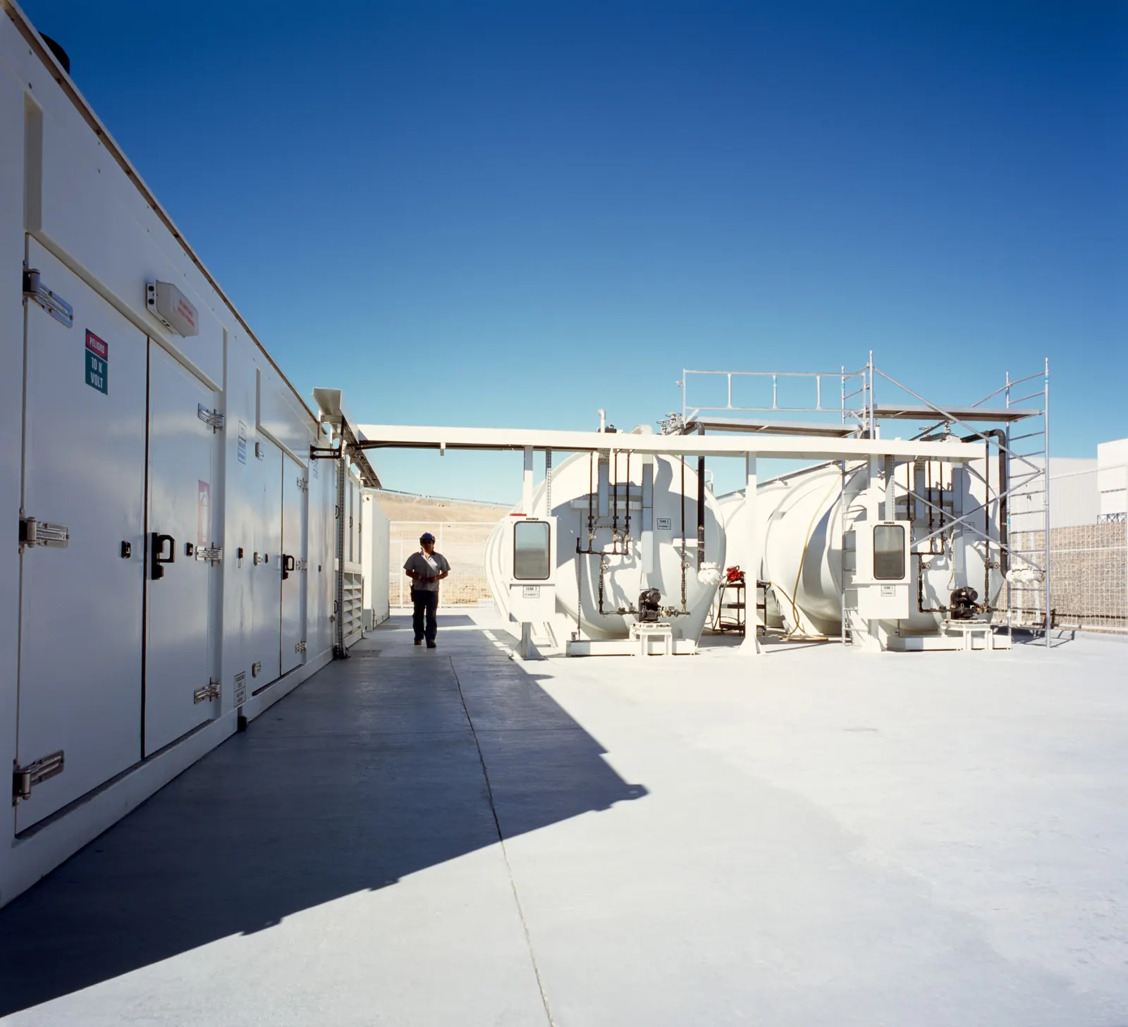 Generator sets on a site